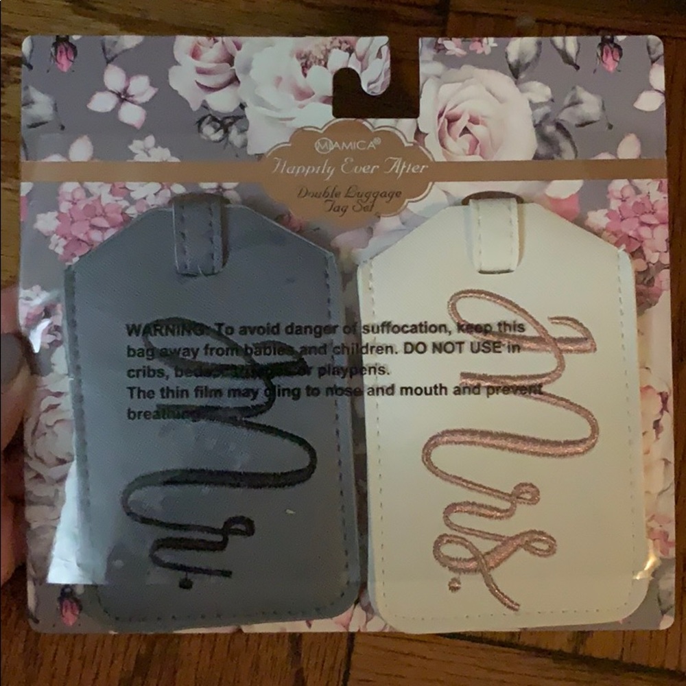 Mr. & Mrs. Luggage Tags - NWT